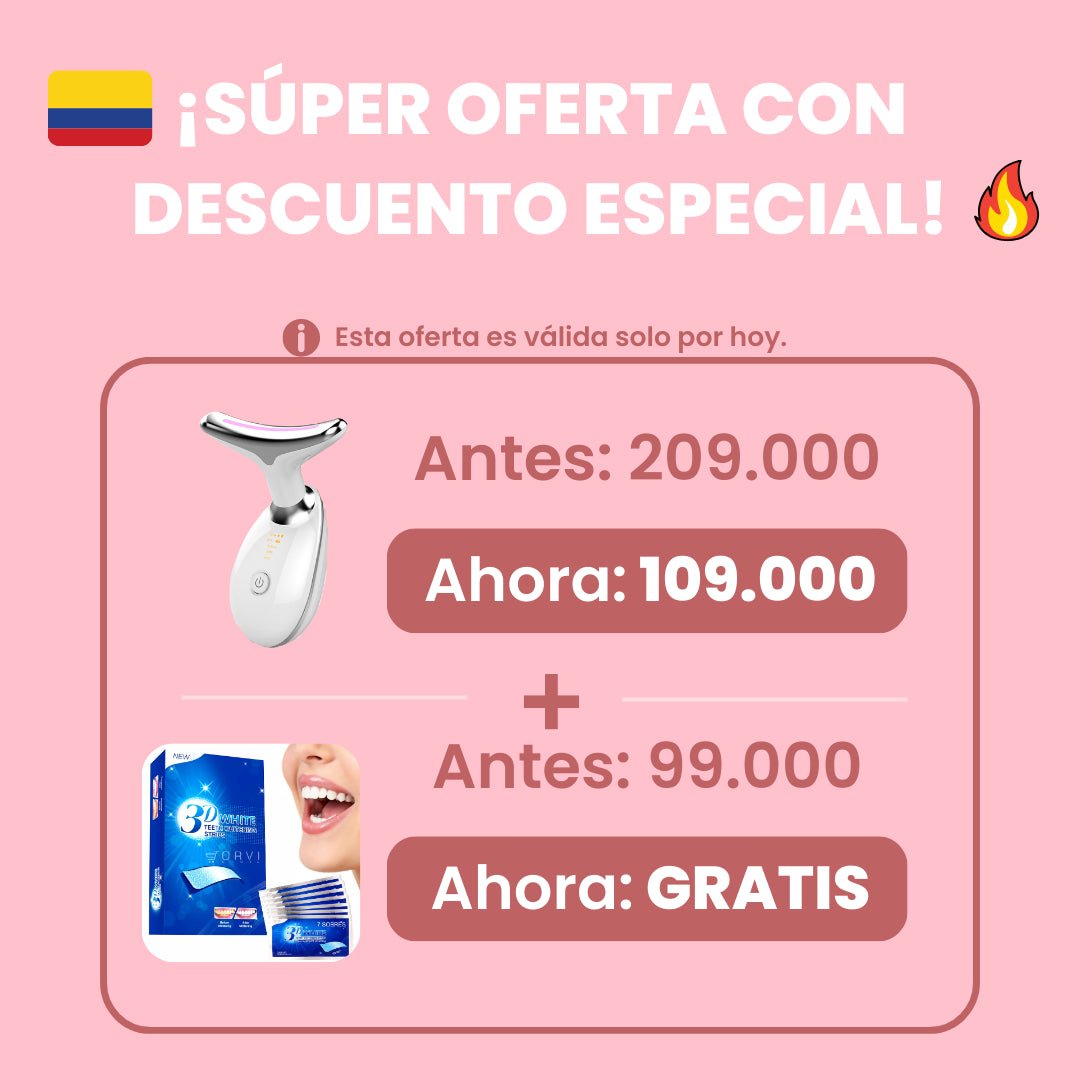 🔥 ¡LANZAMIENTO! Masajeador Facial + ¡Blanqueador Dental de REGALO! 👇