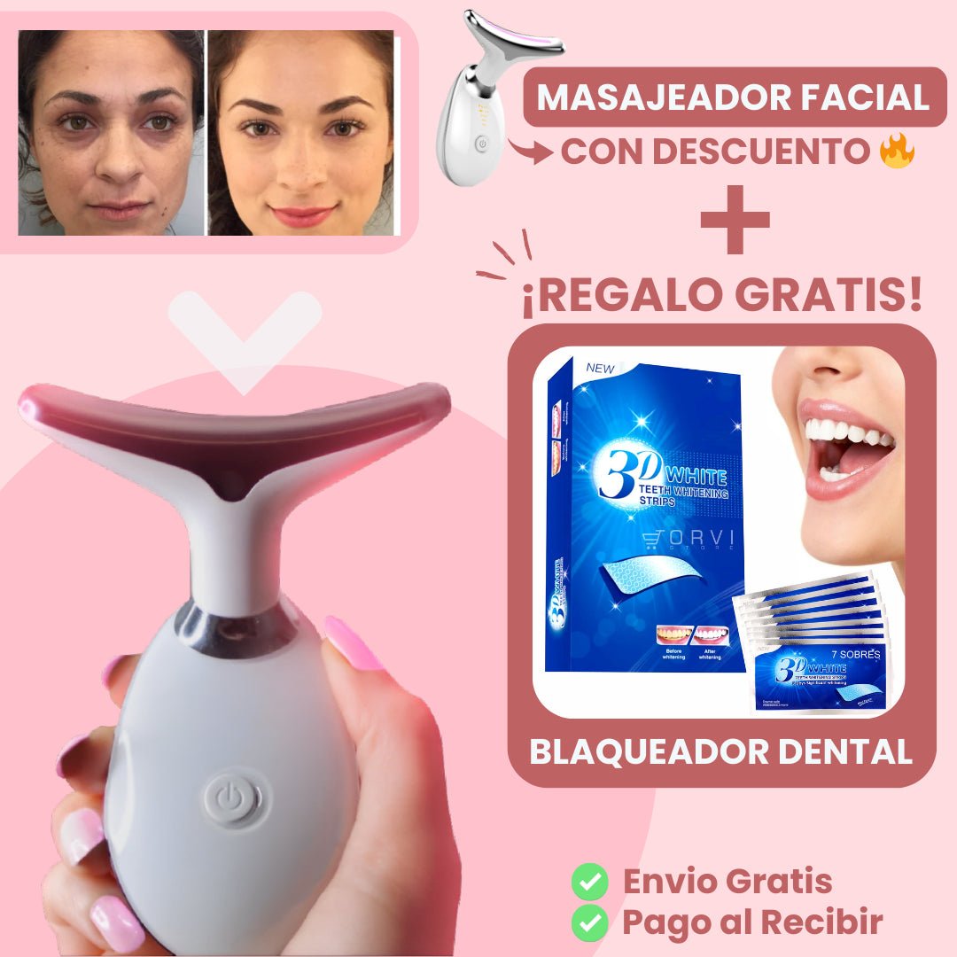 🔥 ¡LANZAMIENTO! Masajeador Facial + ¡Blanqueador Dental de REGALO! 👇